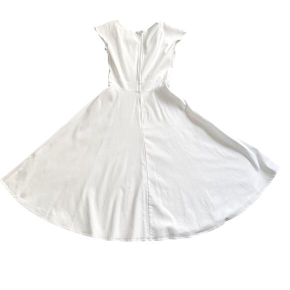 STOP STARING MADSTYLE SWING DRESS IN IVORY PIN-UP 1950's WOMEN SIZE MEDIUM - Picture 7 of 14